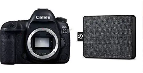 Canon EOS 5D Mark IV Full Frame Digital SLR Camera Body and One Touch SSD 500GB External Solid State Drive Portable – Black