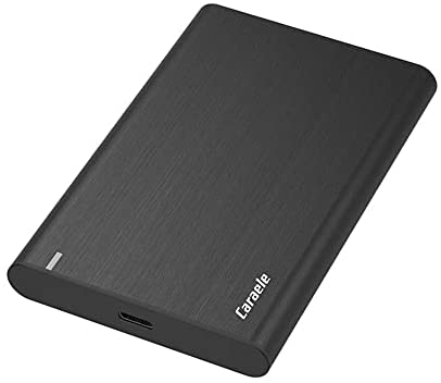 Caraele 500GB Portable External Hard Drive USB-C USB 3.1 Mobile Ultrafast HDD Storage for PC, Mac, Desktop, Laptop, MacBook, Chromebook, Xbox One, Xbox 360, PS4 (Black)