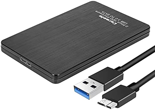 Caraele 500GB Ultra Slim Portable External Hard Drive USB3.0 Mobile HDD Storage Compatible for PC, Desktop, Laptop, Mac, MacBook, Xbox One, Xbox 360, PS4 (Black)