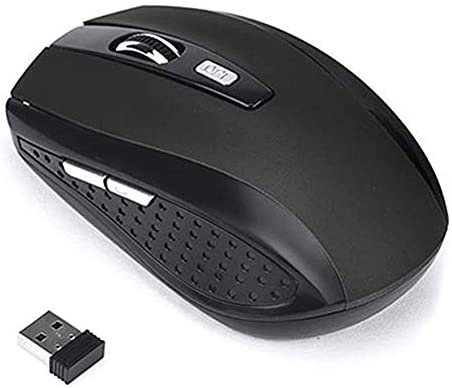Computer Mouse, Wireless Gaming Mouse 1200dpi 2.4GHz Ergonomic USB Receiver Mice for PC Laptop – Black (7500)