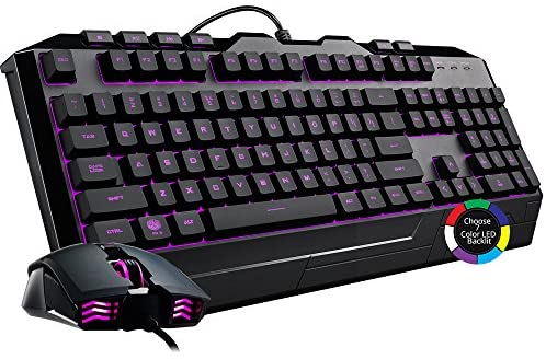 Cooler Master Devastator 3 Gaming Keyboard & Mouse Combo, 7 Color Mode LED Backlit, Media Keys, 4 DPI Settings, Model:SGB-3000-KKMF1-US
