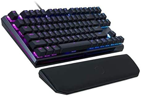 Cooler Master MK730 Tenkeyless Gaming Mechanical Keyboard with Brown Switches, Cherry MX, RGB Per-Key Lighting and Removable Wrist Rest