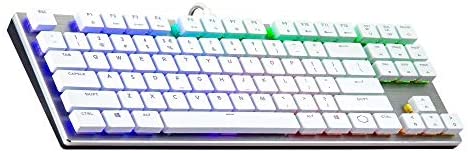 Cooler Master SK630 White Limited Edition Tenkeyless Mechanical Keyboard with Cherry MX Low Profile RGB Switches in Brushed Aluminum Design, White Layout (SK-630-SKLR1-US)