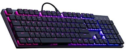 Cooler Master Sk-650-Gklr1-US SK650 Mechanical Keyboard with Cherry MX Low Profile Switches In Brushed Aluminum Design,BlacK Layout,Full