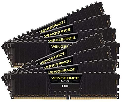 Corsair CMK128GX4M8Z2933C16 Vengeance LPX 128GB (8x16GB) DDR4 2933 (PC4-23400) C16 desktop memory for AMD Threadripper Black