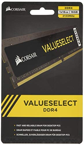 Corsair CMV16GX4M1A2133C15 Value Select Series 16GB (1x16GB) DDR4 2133MHz (PC4-17000) CL15 DIMM
