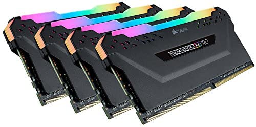 Corsair CMW32GX4M4K4000C19 Vengeance RGB PRO 32GB (4x8GB) DDR4 4000 (PC4-32000) C19 Desktop Memory Black