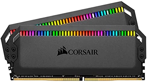 Corsair Dominator Platinum RGB 32GB (2x16GB) DDR4 3600 (PC4-28800) C18 1.35V AMD Optimized Memory – Black