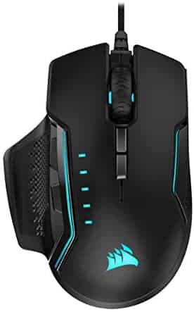 Corsair Glaive PRO RGB, Optical Gaming Mouse (18,000 DPI Optical Sensor, Interchangeable Grips, 3-Zone RGB Multi-Colour Backlighting, 7 Programmable Buttons), Aluminum