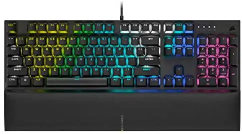 Corsair K60 RGB Pro SE Mechanical Gaming Keyboard – Cherry Mechanical Keyswitches – Durable AluminumFrame – Customizable Per-Key RGB Backlighting – PBT Double-Shot Keycaps – Detachable Palm Rest