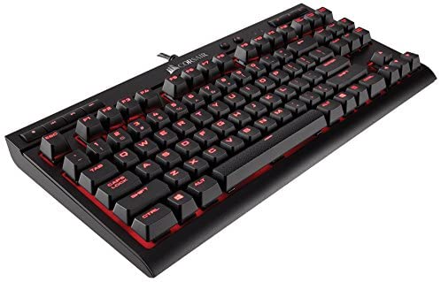 Corsair K63 Compact Mechanical Gaming Keyboard – Backlit Red LET – Linear & Quiet – Cherry MX Red, CH-9115020-NA