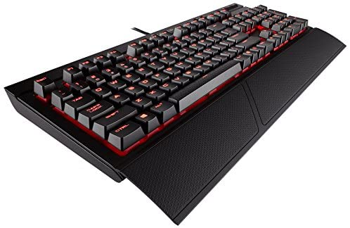 Corsair K68 Mechanical Gaming Keyboard, Backlit Red LED, Dust and Spill Resistant – Linear & Quiet – Cherry MX Red