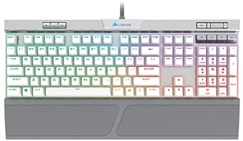 Corsair K70 RGB MK.2 SE Mechanical RAPIDFIRE Gaming Keyboard – USB Passthrough & Media Controls – PBT Double-Shot Keycaps – Cherry MX Speed – RGB LED Backlit,CH-9109114-NA