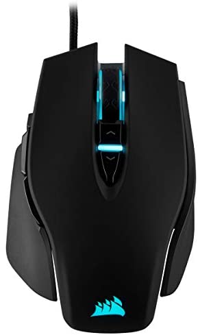 Corsair M65 Elite RGB Optical FPS Gaming Mouse (18000 DPI Optical Sensor, Adjustable Weights, 8 Programmable Buttons, 3-Zone RGB Multi-Colour Backlighting, Xbox One Compatible) – Black