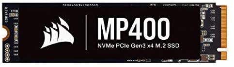 Corsair MP400 4TB M.2 NVMe PCIe x4 Gen3 SSD (Sequential Read Speeds of up to 3,480 MB/s, Write Speeds of up to 3,000 MB/s, High-Density 3D QLC NAND) Black