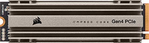 Corsair MP600 CORE 2TB M.2 NVMe PCIe x4 Gen4 SSD (Up to 4,950MB/sec Sequential Read & 3,700MB/sec Sequential Write Speeds, High-Speed Interface, 3D QLC NAND, Built-in Heatspreader) Aluminum