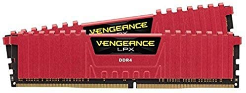 Corsair Vengeance LPX 16GB (2 x 8GB) DDR4 DRAM 3000MHz C15 Desktop Memory Kit – Red (CMK16GX4M2B3000C15R)