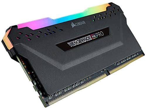 Corsair Vengeance RGB Pro 16GB (1x16GB) DDR4 3600 (PC4-28800) C18 Optimized for AMD Ryzen – Black (CMW16GX4M1Z3600C18)