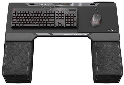 Couchmaster CYCON² Black Edition – Couch Gaming Desk for Mouse & Keyboard (for PC, PS4/5, XBOX One/Series X), ergonomic lapdesk for couch & bed