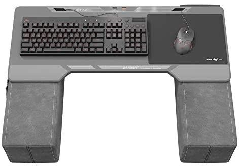 Couchmaster CYCON² Fusion Grey – Couch Gaming Desk for Mouse & Keyboard (for PC, PS4/5, XBOX One/Series X), ergonomic lapdesk for couch & bed