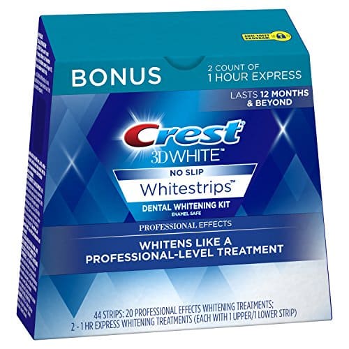 Crest 3D White Professional Effects Whitestrips 20 Treatments + Crest 3D White 1 Hour Express Whitestrips 2 Treatments – Teeth Whitening Kit