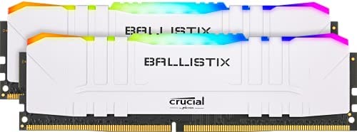 Crucial Ballistix RGB 3200 MHz DDR4 DRAM Desktop Gaming Memory Kit 16GB (8GBx2) CL16 BL2K8G32C16U4WL (White)