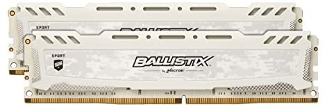 Crucial Ballistix Sport LT 2666 MHz DDR4 DRAM Desktop Gaming Memory Kit 16GB (8GBx2) CL16 BLS2K8G4D26BFSCK (White)