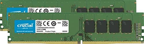 Crucial RAM 16GB Kit (2x8GB) DDR4 2400 MHz CL17 Desktop Memory CT2K8G4DFS824A