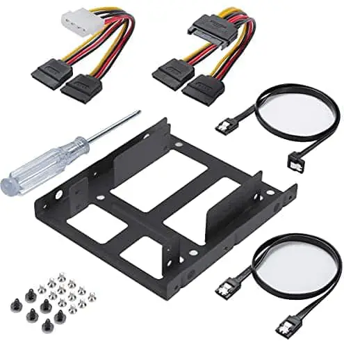 Cysslogy 2.5 to 3.5 Hard Drive Adapter Dual SSD Mounting Bracket for Any 2.5 SSD or HDD
