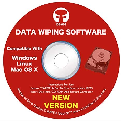 DBAN Boot and Nuke Hard Drive Data Wiping Software for Windows, Linux & Mac on CD