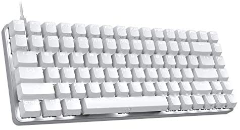 DREVO Excalibur Tenkeyless 84-Key White Backlit Full Metal Mechanical Gaming Keyboard Brown Switch-White