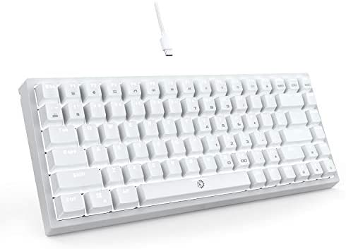 DREVO Gramr 84-Key Cherry MX Brown Switches 75% Compact TKL White LED Backlit Mechanical Keyboard USB Wired