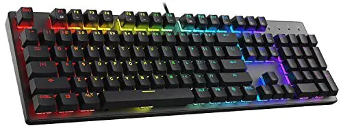 DREVO Tyrfing V2 104Key RGB Mechanical Gaming Keyboard USB Wired Full Size US Layout Programming Macro NKRO Software Support with Outemu Linear (Red Switch, Black)
