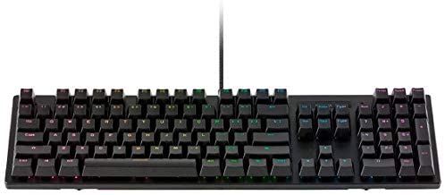 Dark Matter by Monoprice Aether Optical Mechanical Gaming Keyboard – LightStrike LK Red, RGB, IP57 Rated, Aluminum, Wired