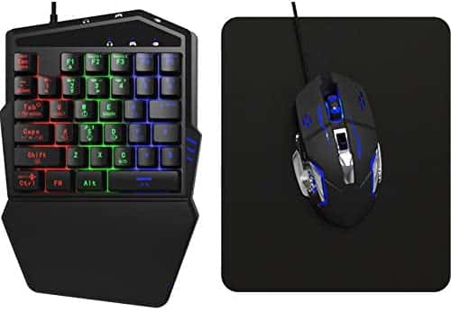 DarkWalker FO217 Gaming Pack, Keyboard and Mouse Combo for PS4, Xbox One, Switch, PS3, Xbox 360