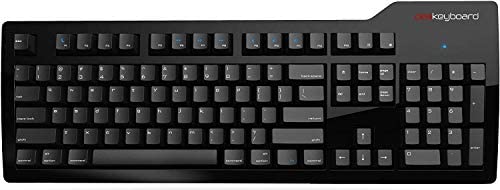 Das Keyboard Model S for Mac Wired Mechanical Keyboard, Cherry MX Blue Mechanical Switches, 2-Port USB Hub, Laser Etched Keycaps (104 Keys, Black)