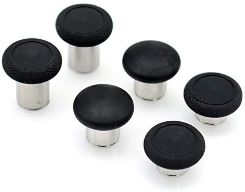 Deal4GO 6 Pack Swap Magnetic Thumbstick Set Replacement for Xbox One Elite Controller Analog Sticks Black