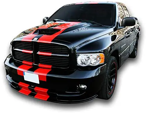 Decal Sticker Graphic Front to Back Stripe Kit Compatible with Dodge Ram 1500 2500 3500