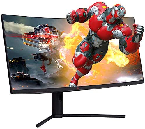 Deco Gear 34″ 3440×1440 21:9 Ultrawide Curved Monitor, 144Hz, HDR10, 4000:1 Contrast Ratio, 6ms Response Time, 99% sRGB, 16.7 Million Colors, Adaptive Sync, Blue Light Reduction