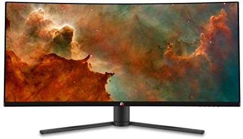 Deco Gear 34″ Curved Gaming Monitor 2560×1080 Color Accurate with HDR 400, 3000:1 Contrast Ratio, 4ms, 200Hz Refresh Rate, sRGB 99%, NTSC 85%, DCI-P3 84%, Adobe RGB 83%