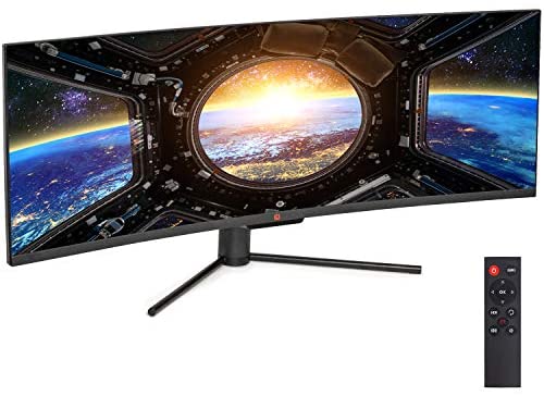 Deco Gear 49″ Curved Ultrawide E-LED Gaming Monitor, 32:9 Aspect Ratio, Immersive 3840×1080 Resolution, 144Hz Refresh Rate, 3000:1 Contrast Ratio (DGVIEW490)