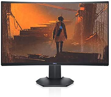 Dell 144Hz Gaming Monitor 27 Inch Curved Monitor with FHD (1920 x 1080) Display, Nvidia G-Sync and AMD FreeSync HDMI, DisplayPort, VESA Certified, Gray – S2721HGF