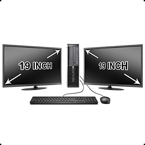 Desktop Computer Package Compatible with HP Elite 8100, Intel Core i5 3.2-GHz, 8 gb RAM, 500 GB HDD, Dual 19″ LCD, DVD, Keyboard, Mouse, WiFi, Windows 10 Home (Renewed)