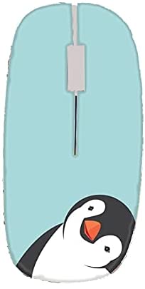 Differently Compatible with Computer Wireless Mouse for Man Hard Plastic Print with Cute Little Penguin