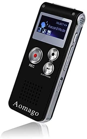 Digital Voice Recorder Voice Activated Recorder for Lectures, Meetings, Interviews Aomago 8GB Audio Recorder Mini Portable Tape Dictaphone with Playback, USB, MP3