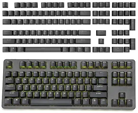 Drop Skylight Series Keycap Set — Doubleshot PBT, OEM Profile, Shine-Through, Backlit, for Cherry MX Switches & Clones, and CTRL, ALT, ENTR, TKL, and 61, 87, 104, and 108-key layouts (Black)