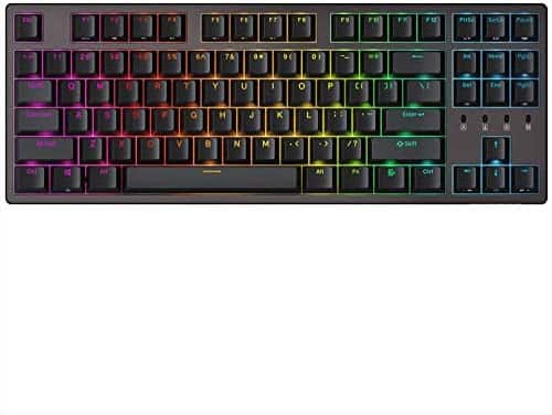 Durgod K320 Nebula TKL Mechanical Gaming Keyboard – 87 Keys – Double Shot PBT – USB Type C (Cherry Brown, RGB)