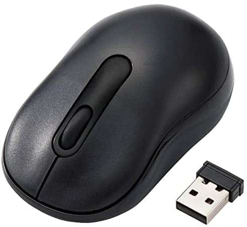ELECOM 2.4G Wireless Compact Size Mouse Right/Left Handed Use, Less Noise Clicking Sound, 1000 DPI (M-DY10DRSKBK)