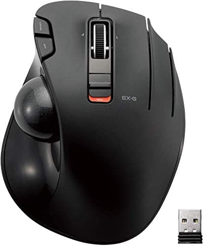 ELECOM 2.4GHz Wireless Thumb-Operated Trackball Mouse,5-Button Function with Smooth Tracking, Precision Optical Gaming Sensor Mouse (M-XT2DRBK)