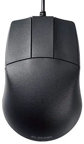 ELECOM Wired 3D CAD Mouse No Scroll Wheel Concave Designed 3 Button BlueLED for Windows (M-CAD01UBBK)